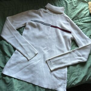 Tommy Hilfiger white ribbed turtle neck